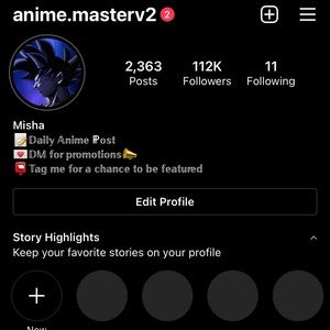 Selling my IG account - 112K Anime Account